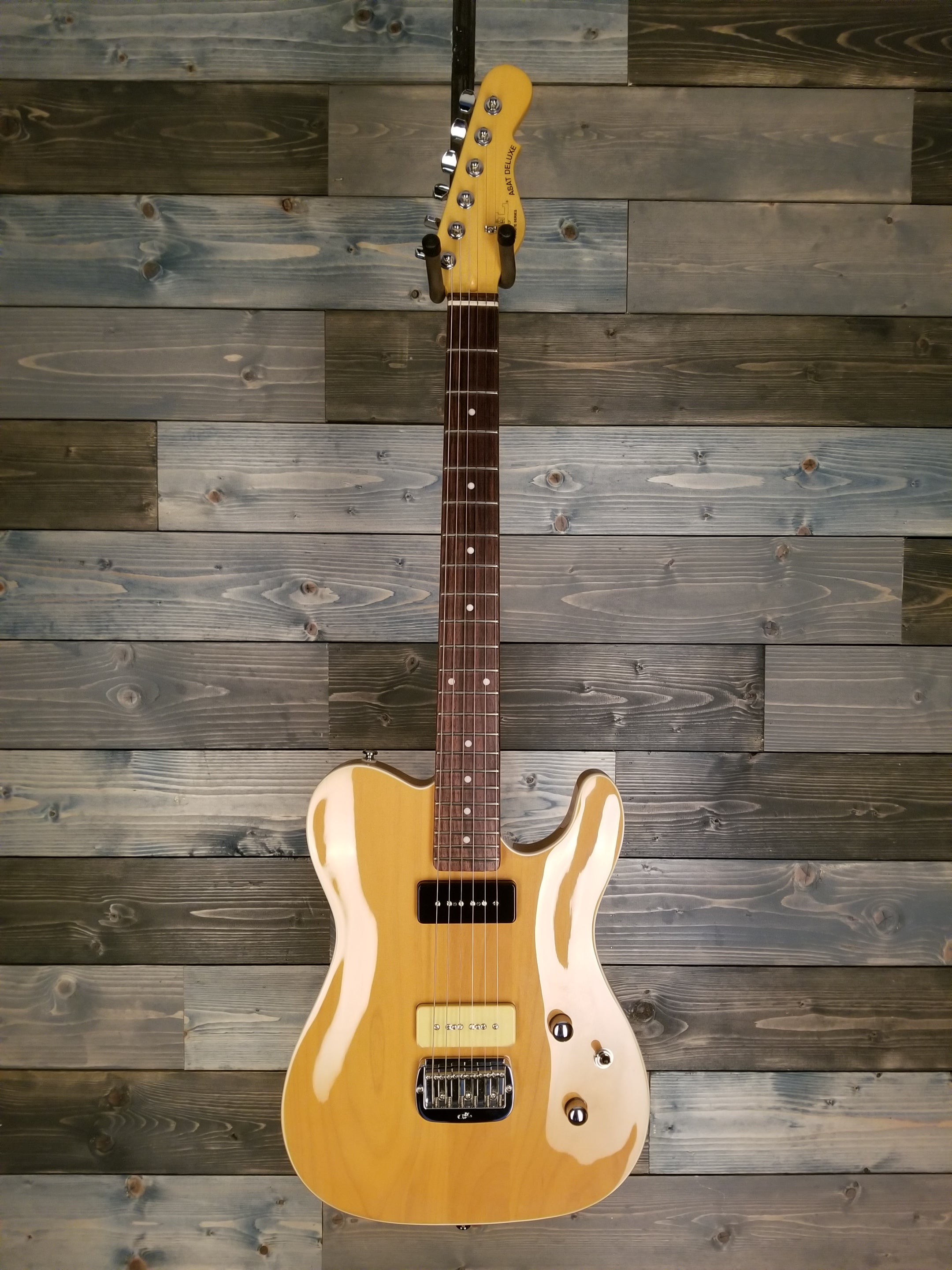B-STOCK Gu0026L Tribute ASAT Deluxe Carved Top P90 Butterscotch Blonde Guitar