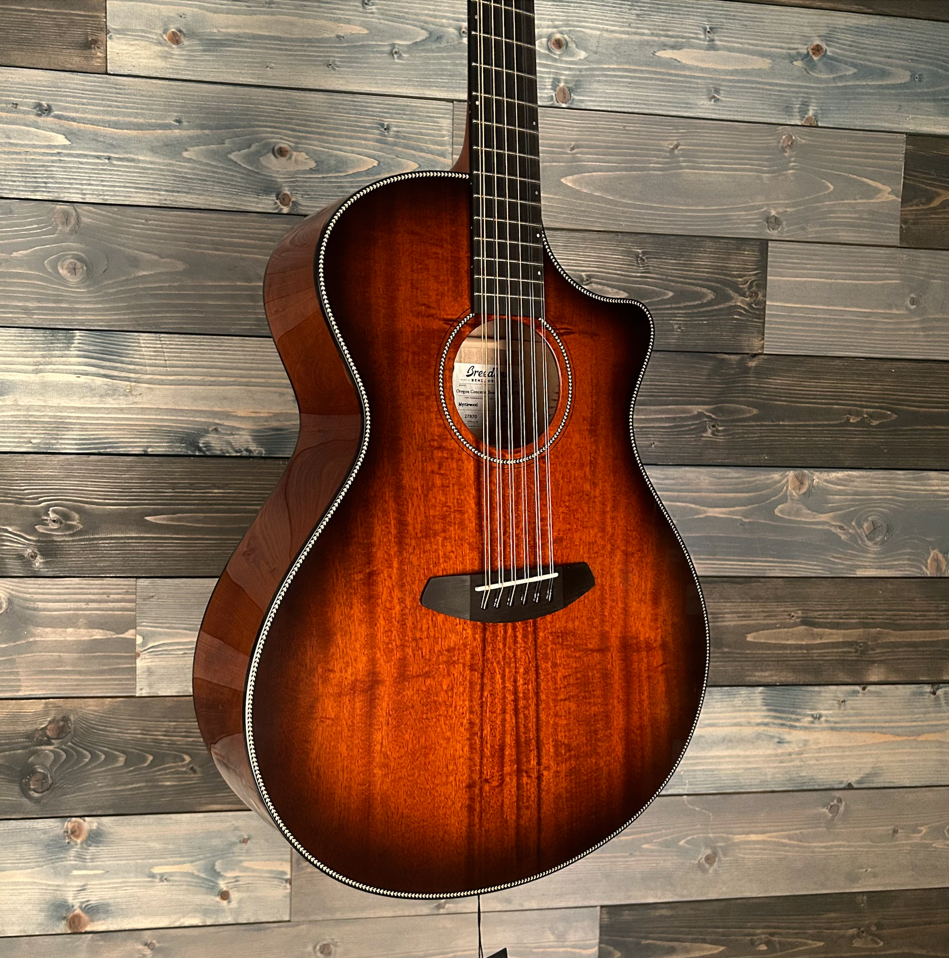 Breedlove Oregon Concerto Bourbon 12-String CE Myrtlewood-Myrtlewood