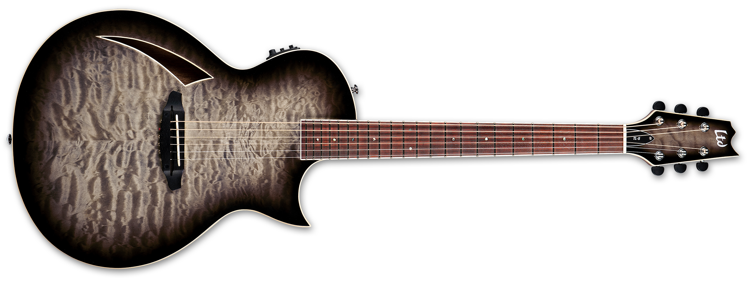 ESP LTD TL-6 Quilted Maple Electric - Charcoal Burst