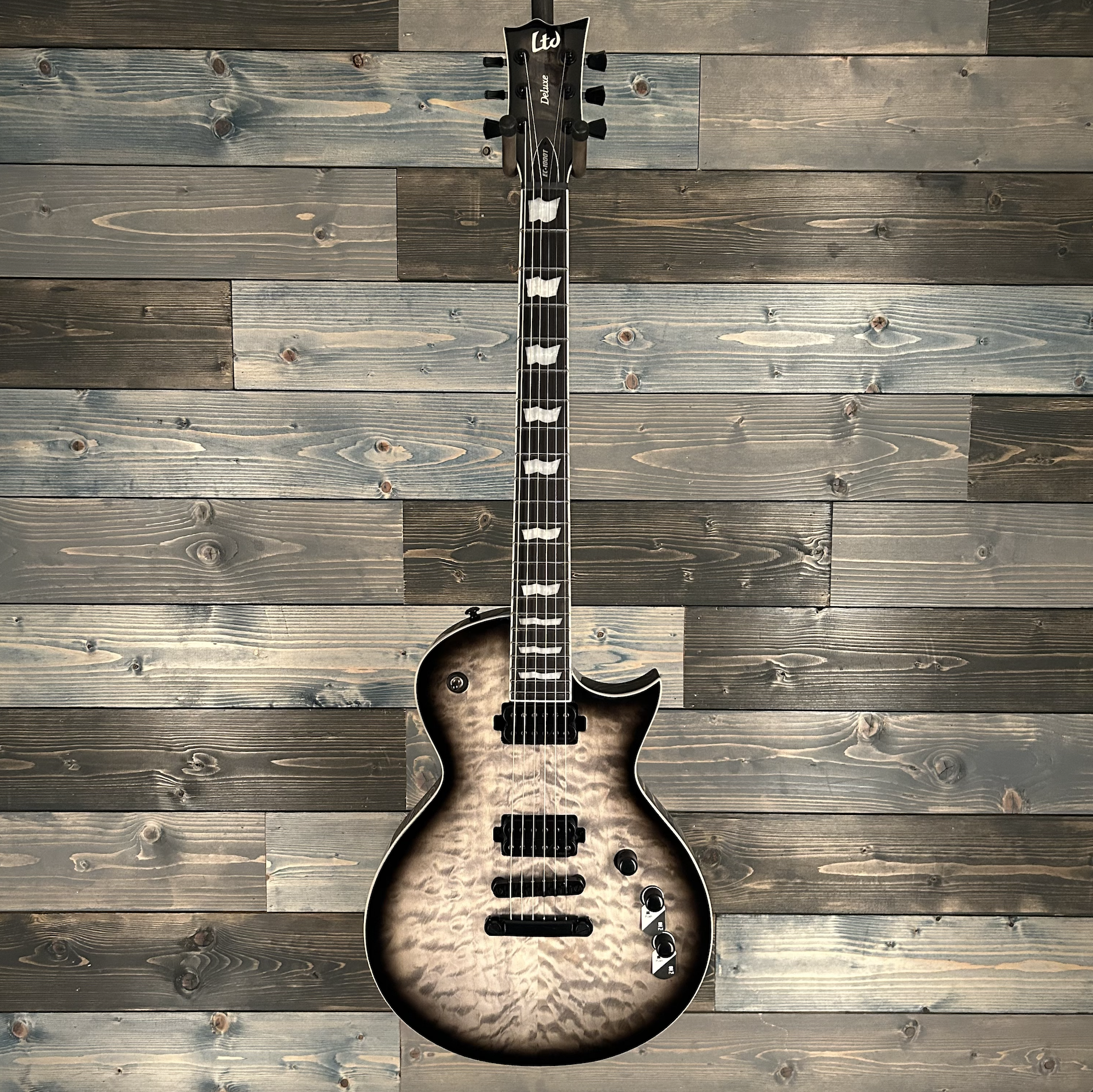 ESP LTD EC-1000T Quilted Maple Electric - Charcoal Burst