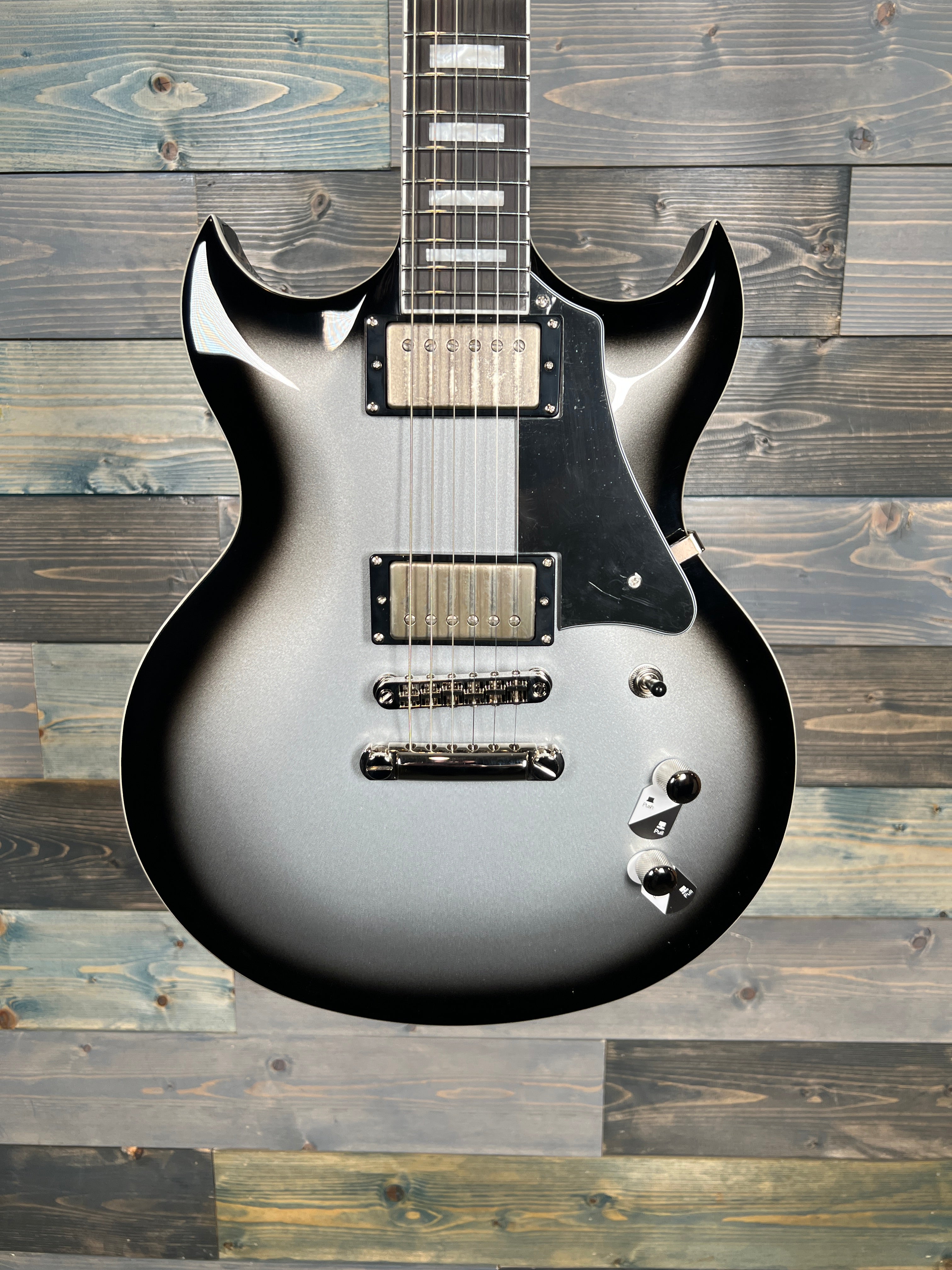 ESP LTD Royal Shiva Electric w/Case - Silver Sunburst