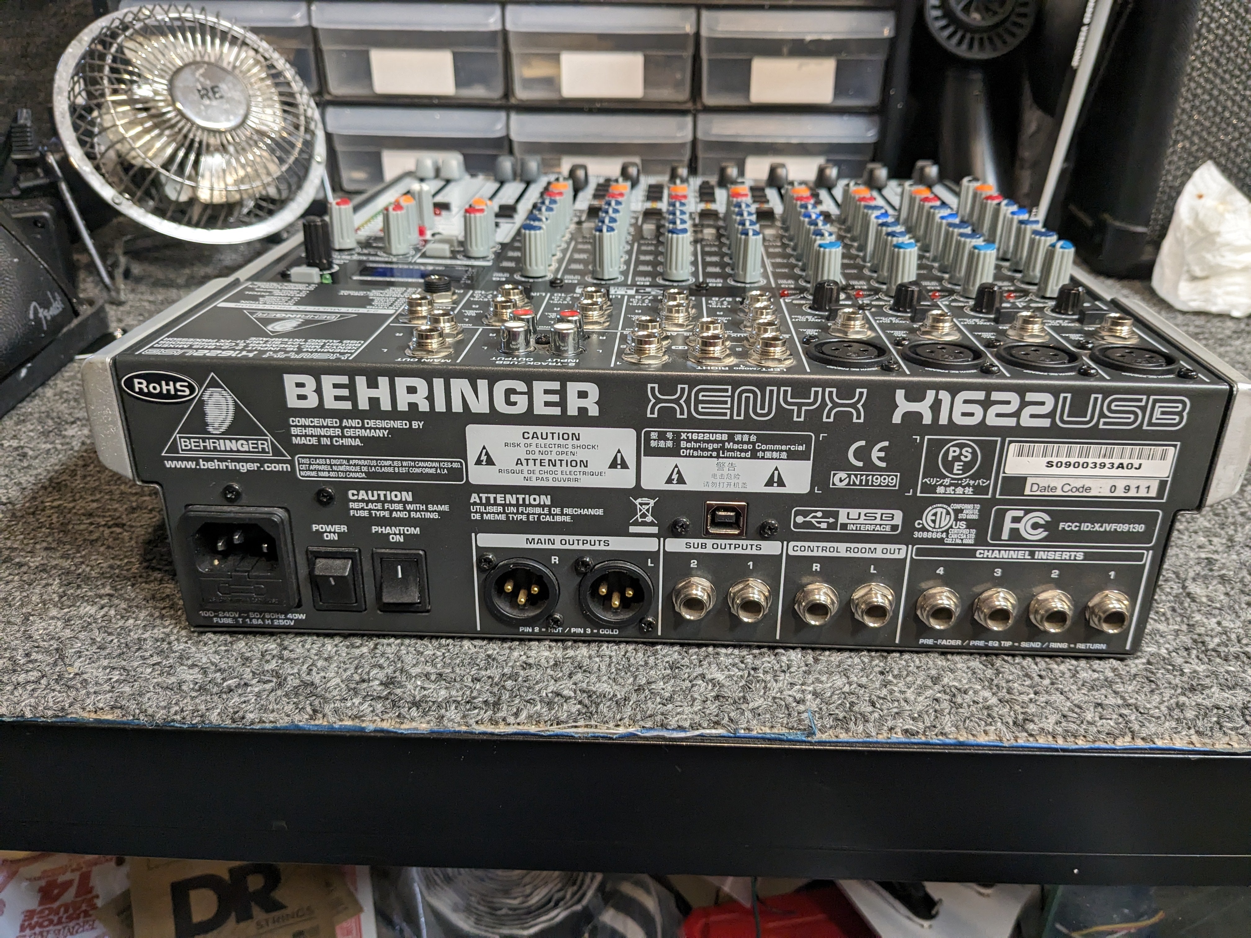 USED Behringer Xenyx X1622USB Mixer with USB and Effects