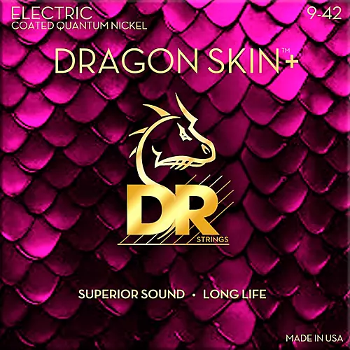 DR Strings DRAGON SKIN+ Electric Guitar Strings, Extra Light 9-42