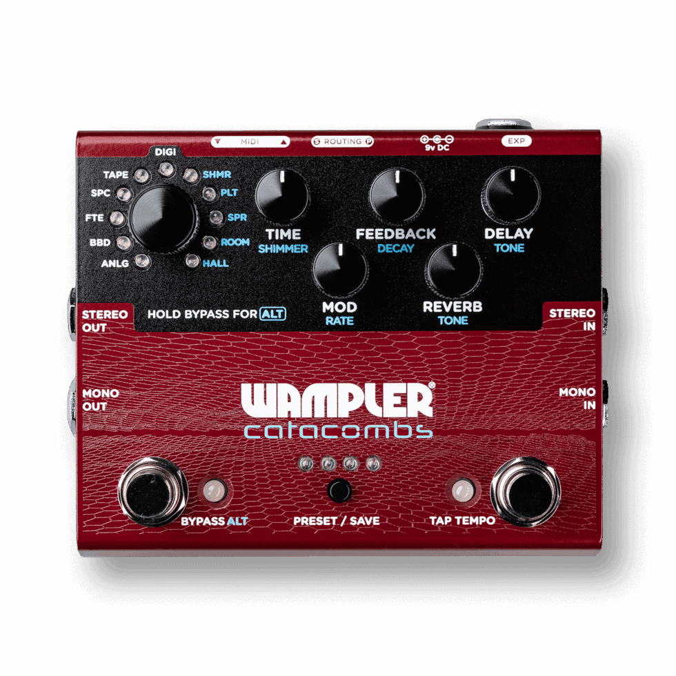 Wampler Catacombs Reverb and Delay Pedal