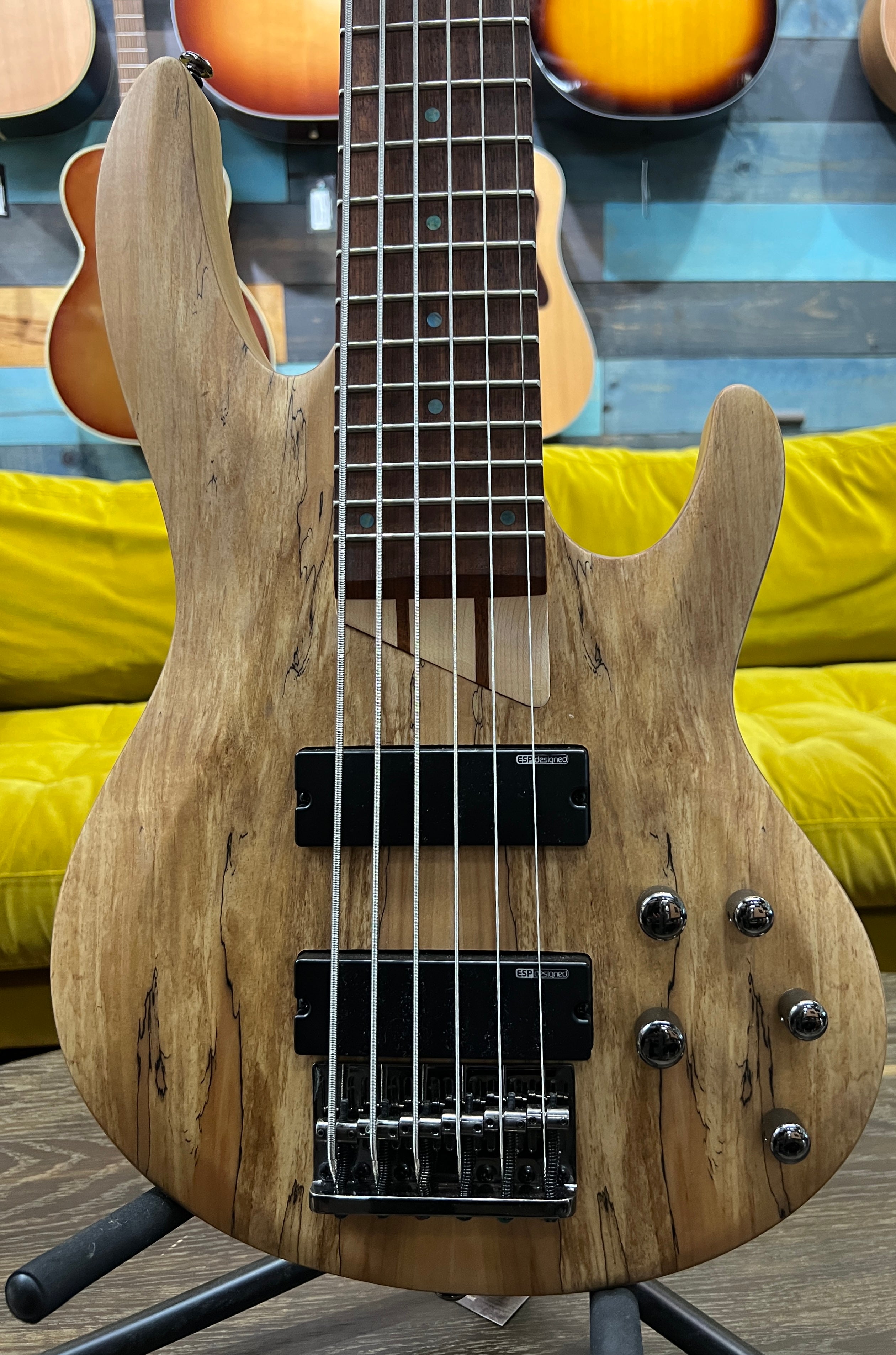 USED ESP LTD B-206 6 string Bass - Natural