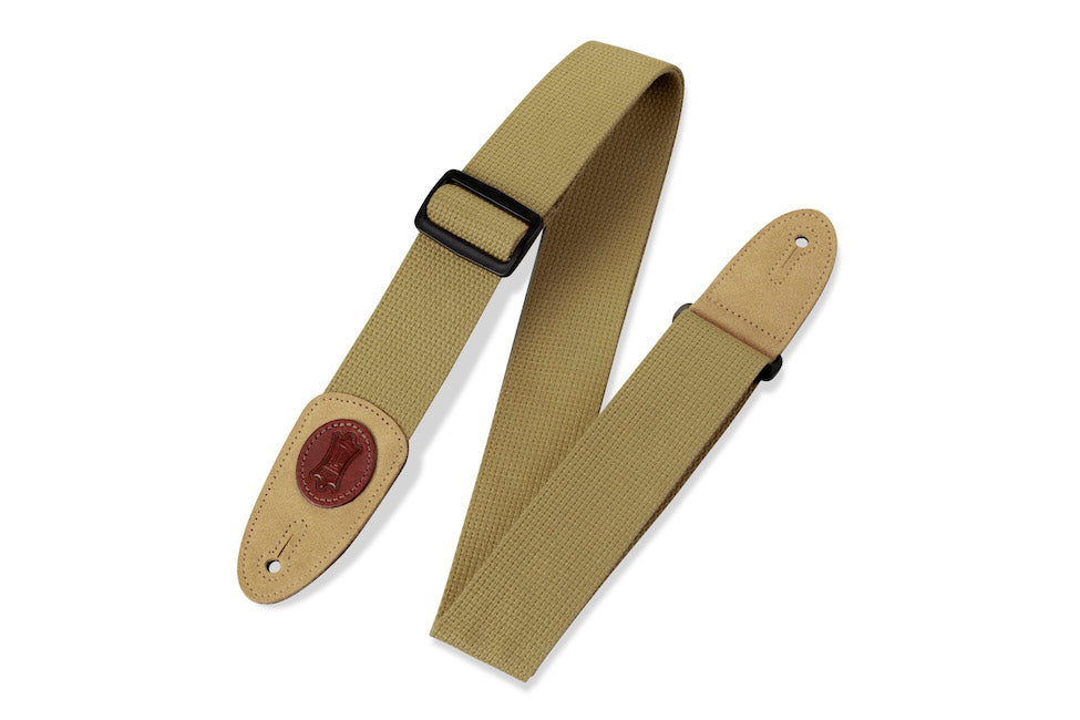 Levy's 2" Wide Cotton Guitar Strap - Tan