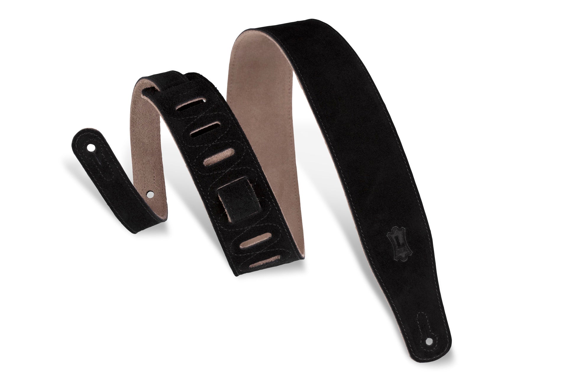 Levy's 2.5" Suede Guitar Strap - Black