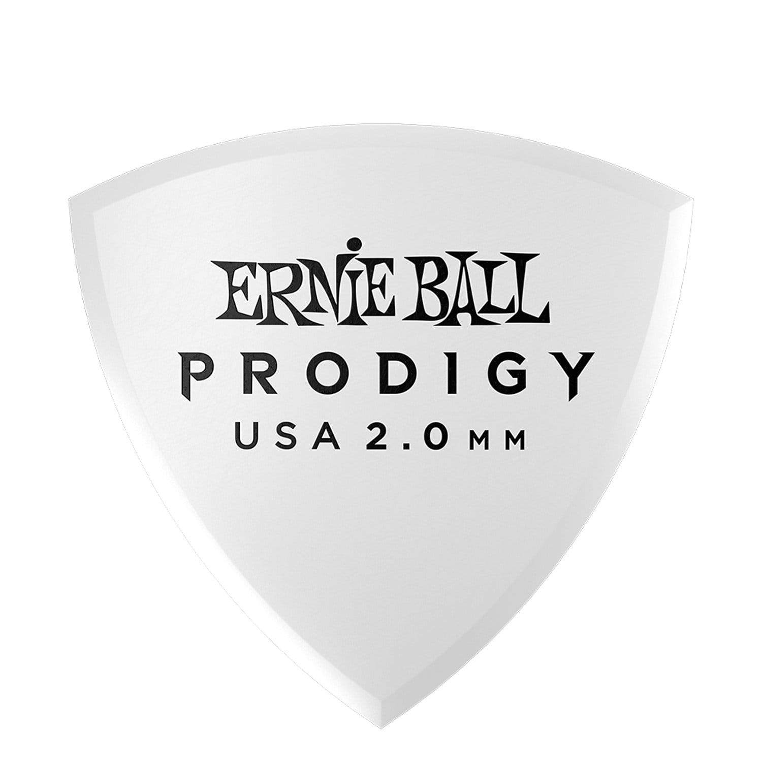 Ernie Ball 9337 2.0MM White Shield Prodigy Picks 6pk