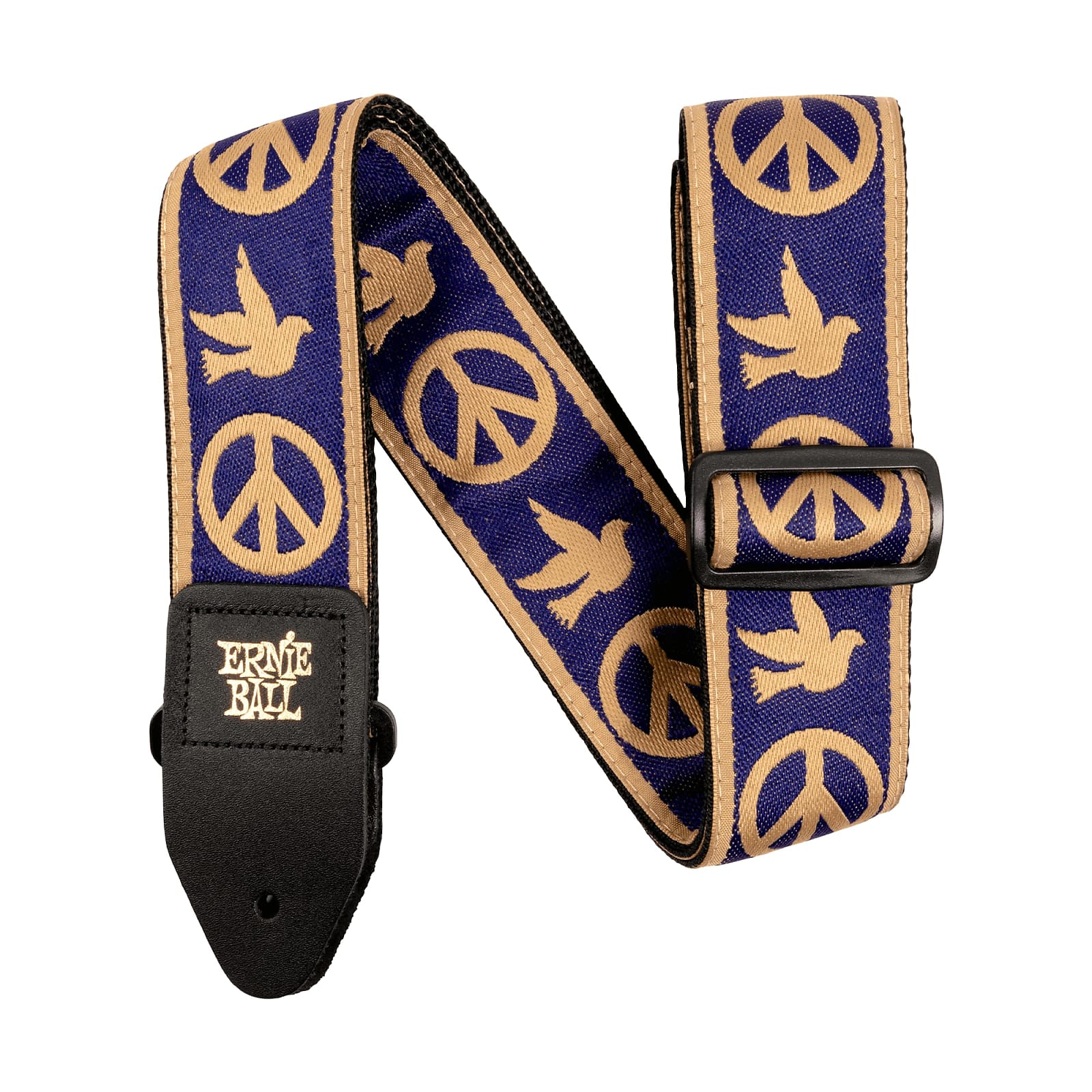 Ernie Ball P04699 Navy Blue and Beige Peace Love Dove Strap