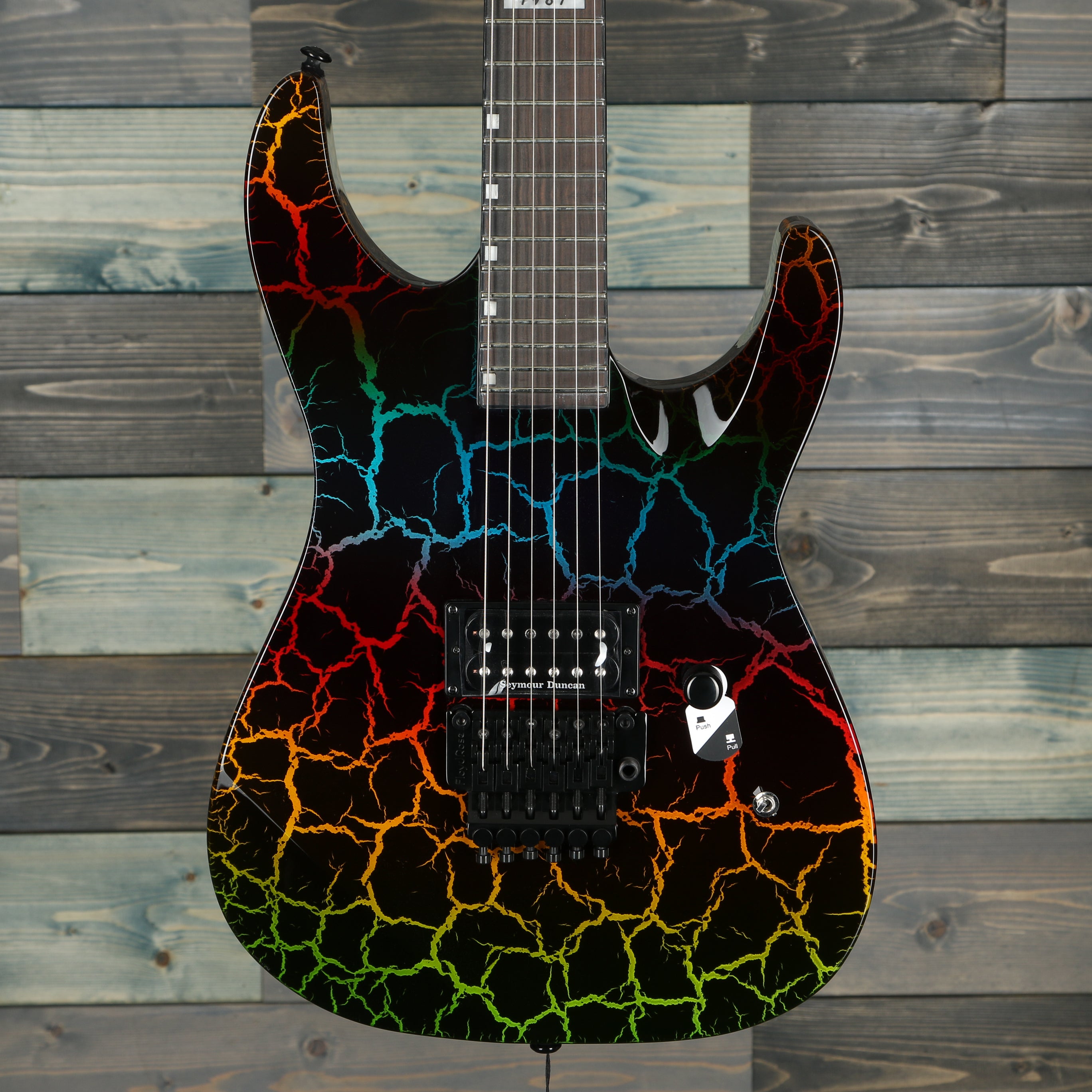 ESP LTD M-1 Custom '87 Electric Guitar - Rainbow Crackle