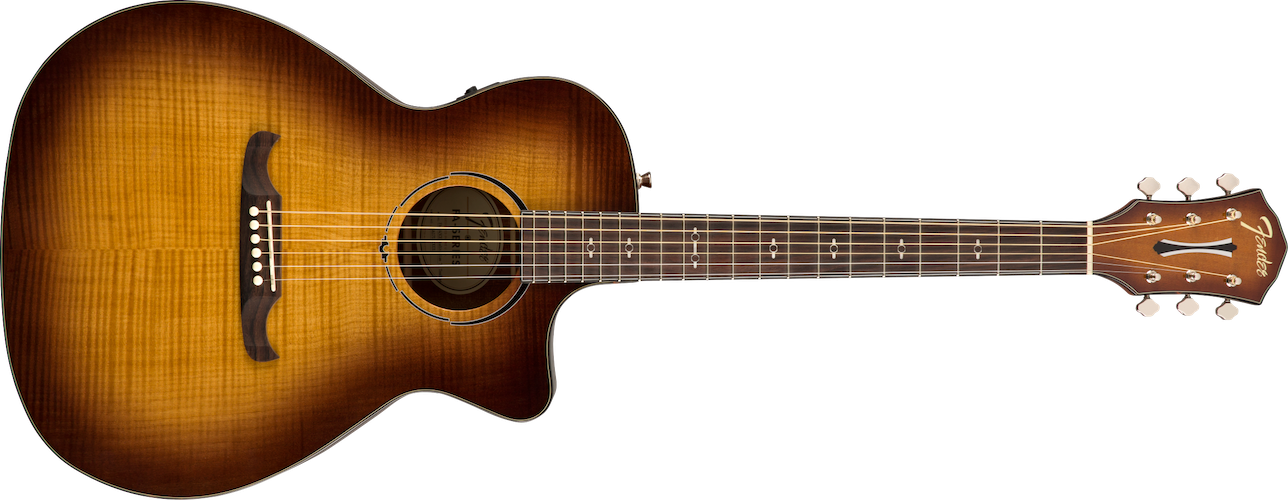 Fender FA-345CE Auditorium, Laurel Fingerboard, 3-Tone Tea Burst