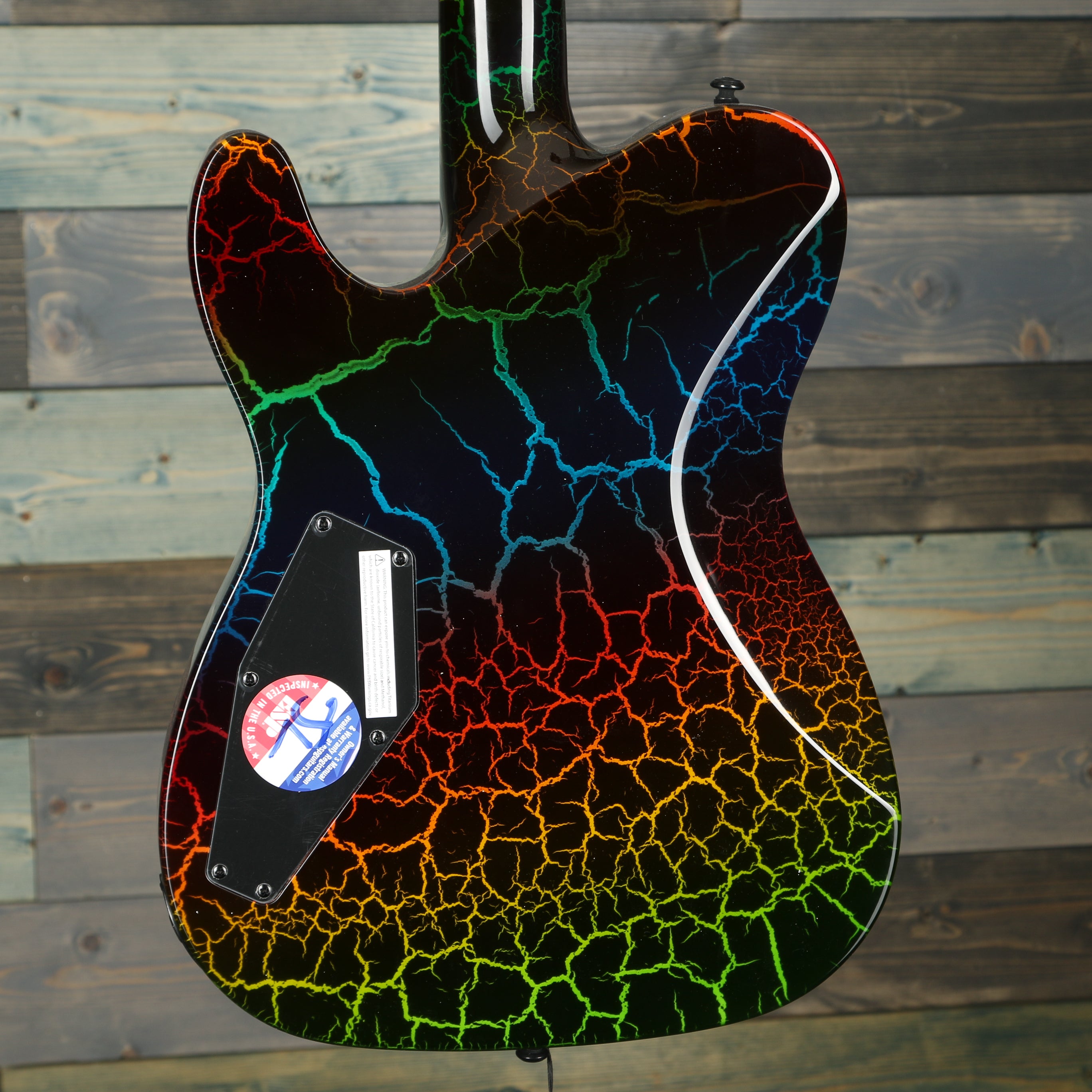 ESP LTD Eclipse NT '87 Non-Trem Electric Guitar - Rainbow Crackle