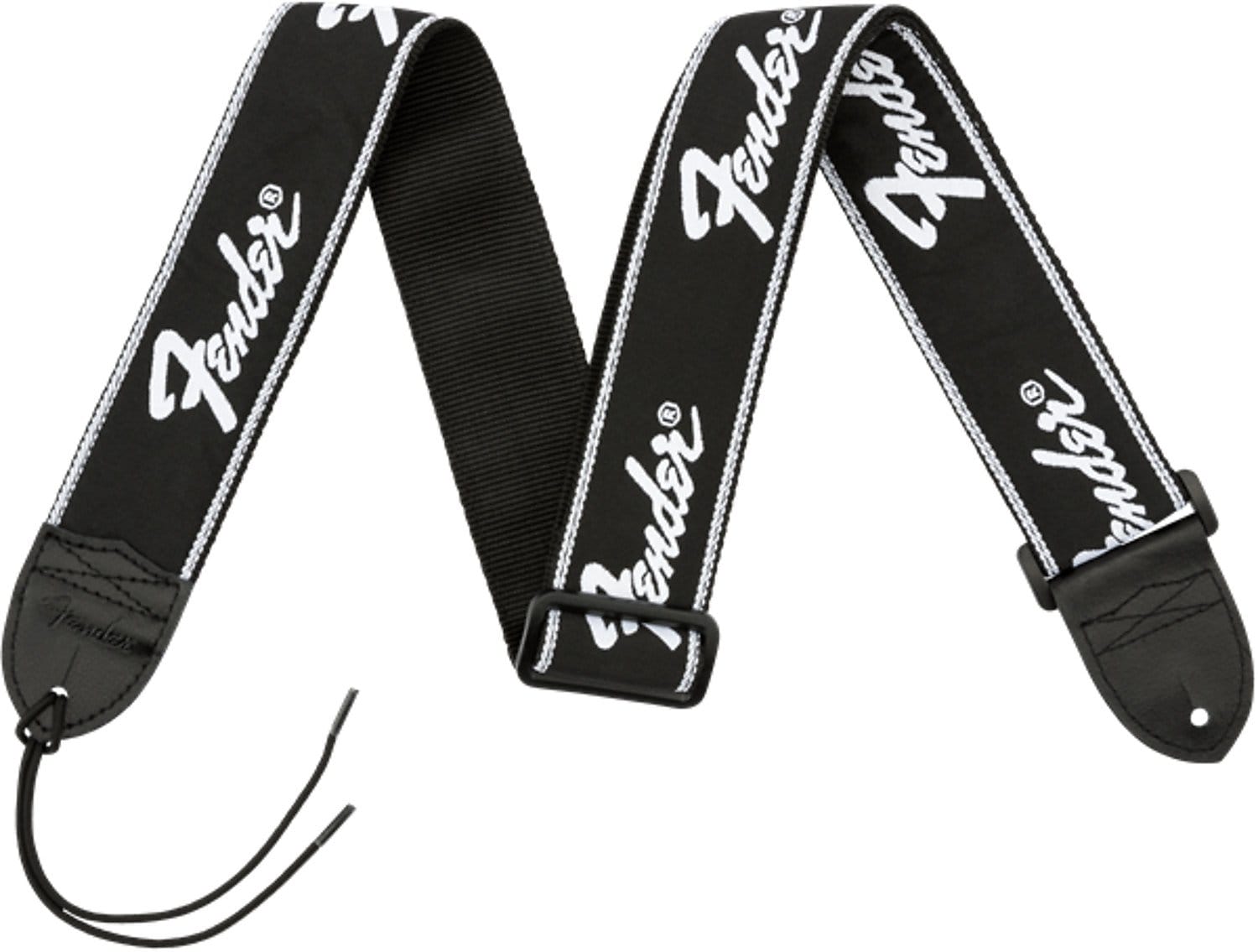 Fender Running Logo Strap, Black