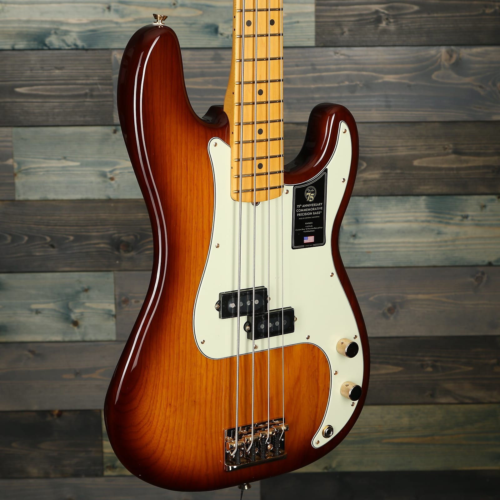 Fender 75th Anniversary Commemorative Precision Bass, 2-Color Bourbon Burst