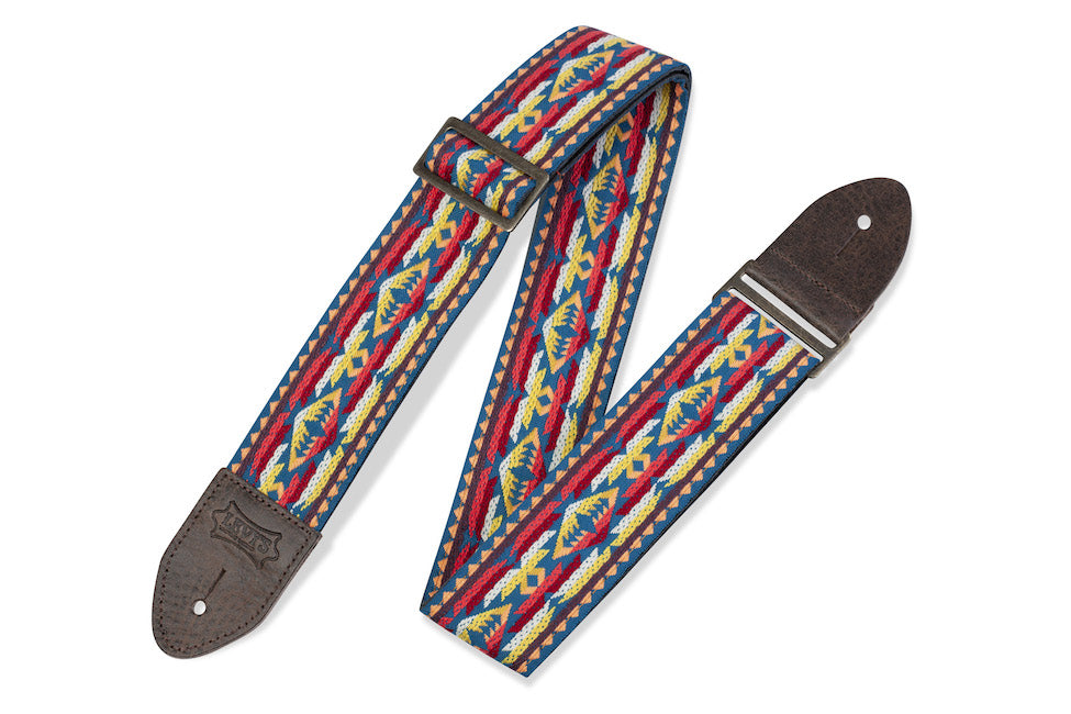 Levy's 2" Wide Vintage Hootenanny Jacquard Weave Guitar Strap