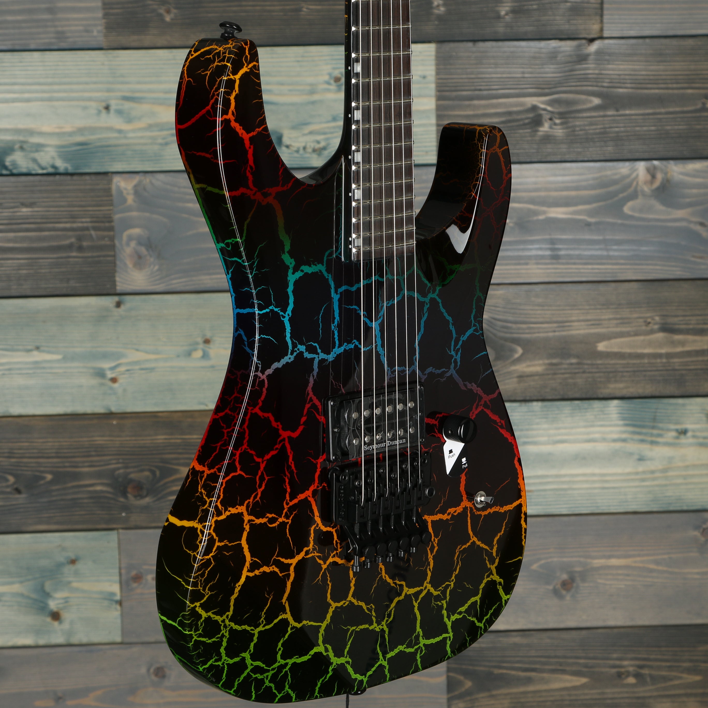 ESP LTD M-1 Custom '87 Electric Guitar - Rainbow Crackle