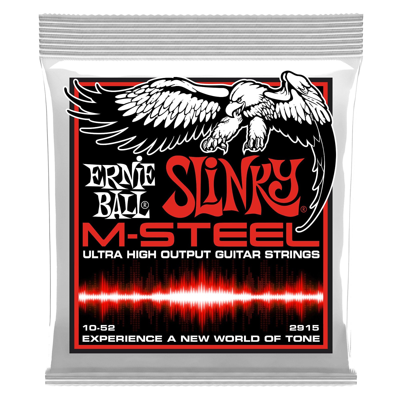 Ernie Ball 2915 Skinny Top Heavy Bottom Slinky M-Steel Guitar Strings, 10-52