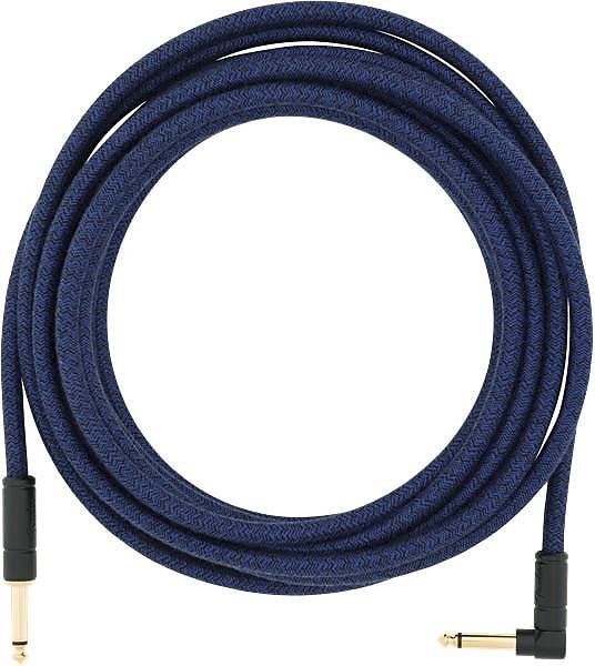 Fender 18.6' Angled Festival Instrument Cable, Pure Hemp, Blue Dream