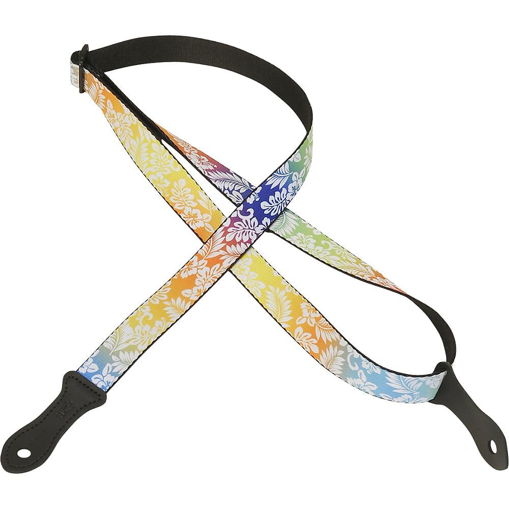 Levy's MP23UKE-005 Mandolin/Ukulele Strap - Rainbow Hawaiian Floral