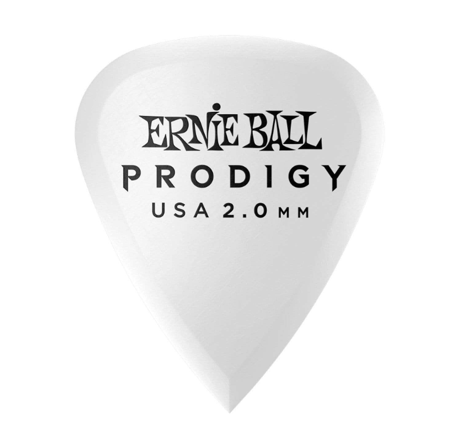 Ernie Ball 9202 2.0mm White Standard Prodigy Picks 6-pack