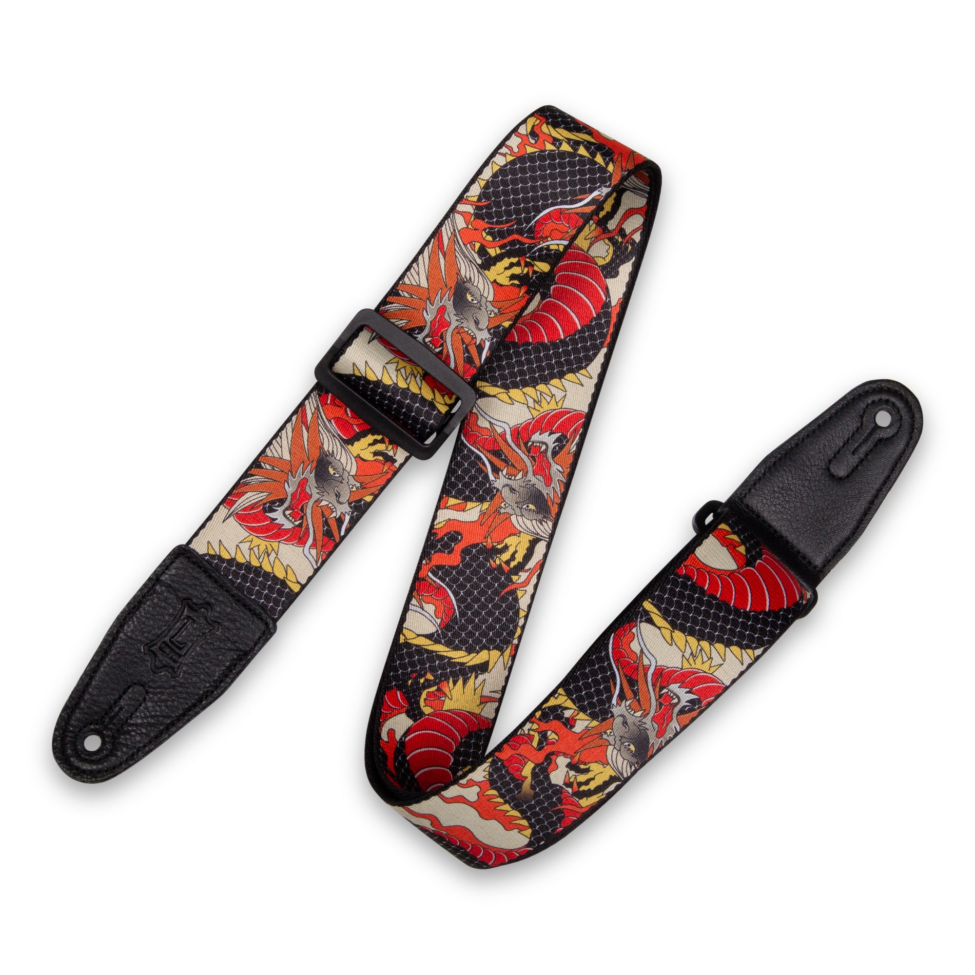 Levy's Polyester Guitar Strap - Japanese Traditional Dragon