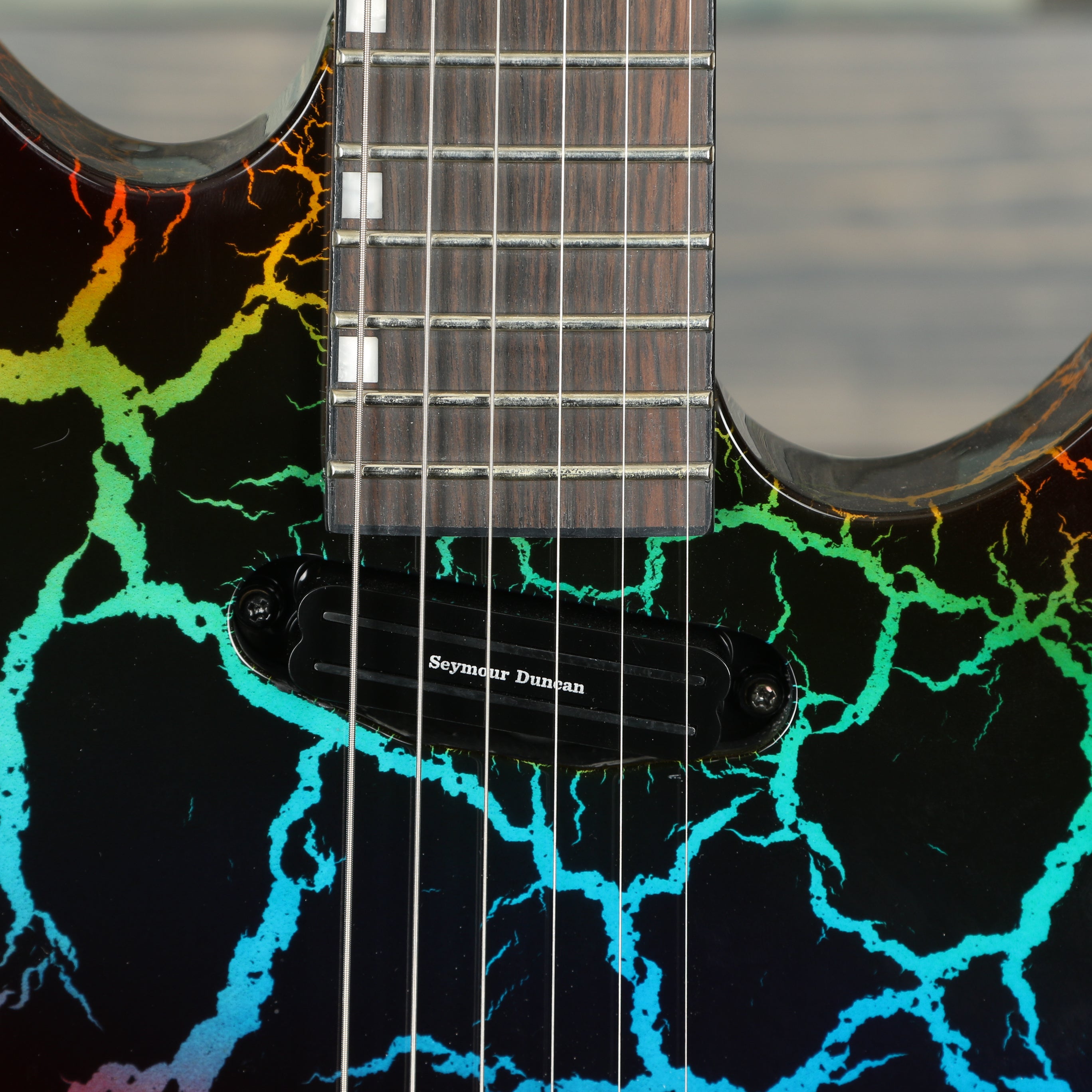 ESP LTD M-1 Custom '87 Electric Guitar - Rainbow Crackle