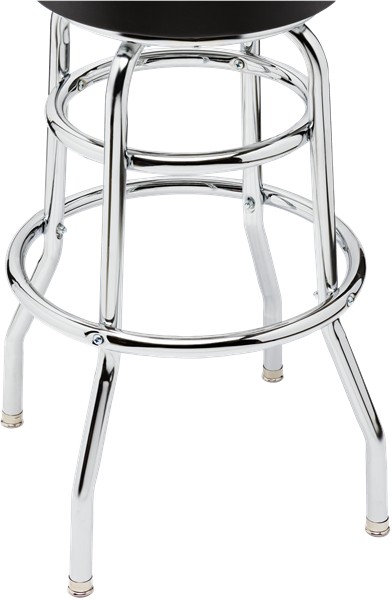 Fender 30'' Blackout Backrest Barstool with Embossed Logo