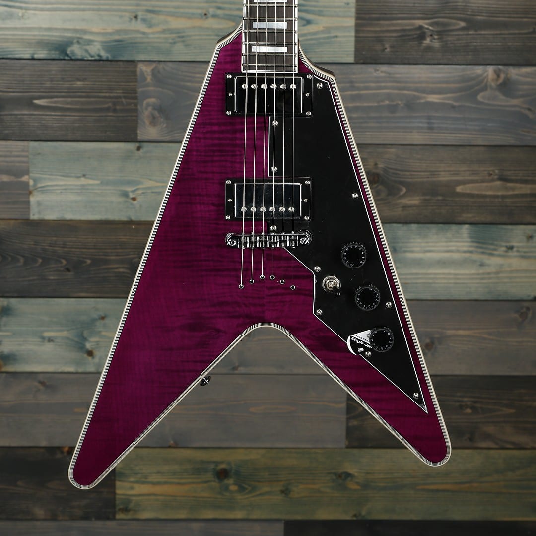 Schecter 654 V-1 Custom Guitar - Trans Purple