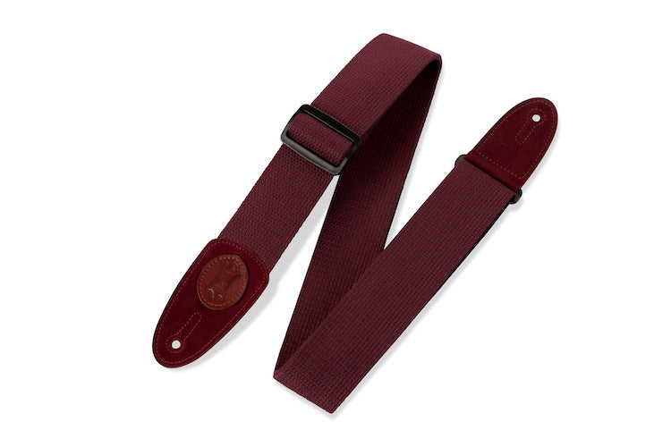 Levy's 2" Wide Cotton Guitar Strap - Burgundy