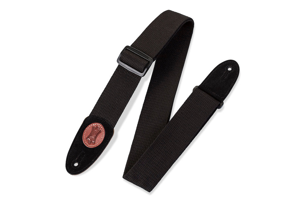 Levy's 2" Wide Cotton Guitar Strap - Black