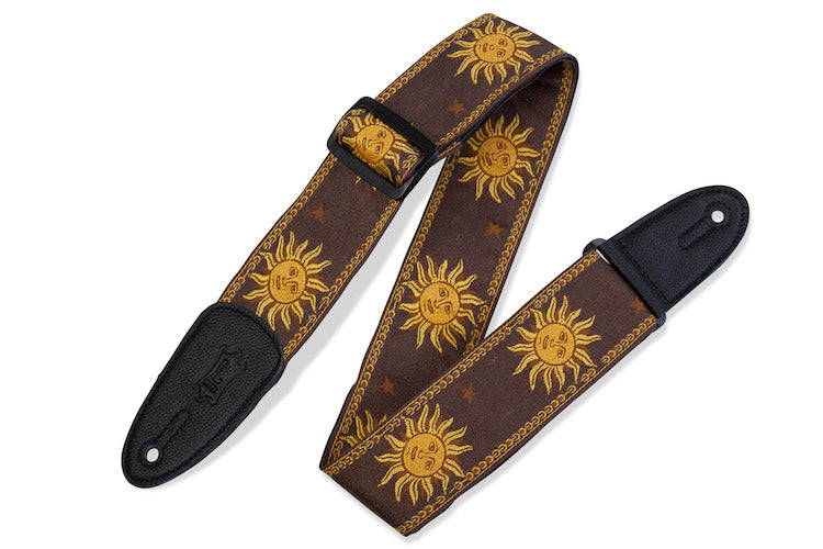 Levy's MPJG-SUN-BRN 2" Wide Jacquard Guitar Strap - Brown Sun