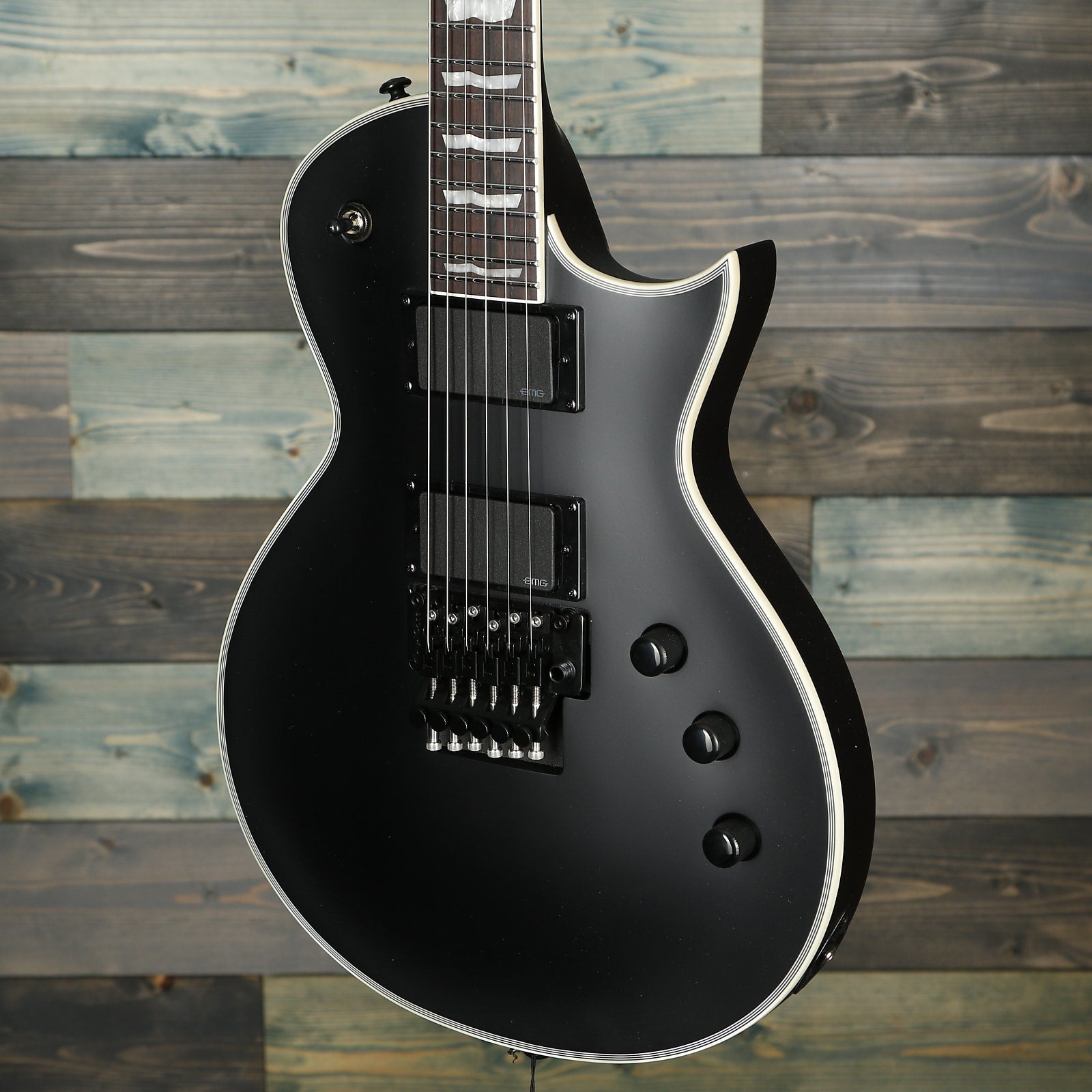 ESP LTD EC-1000FR Electric Guitar - Black Satin