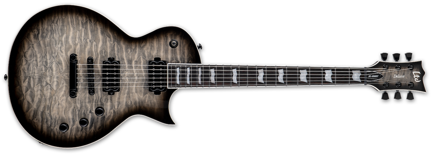 ESP LTD EC-1000T Quilted Maple Electric - Charcoal Burst