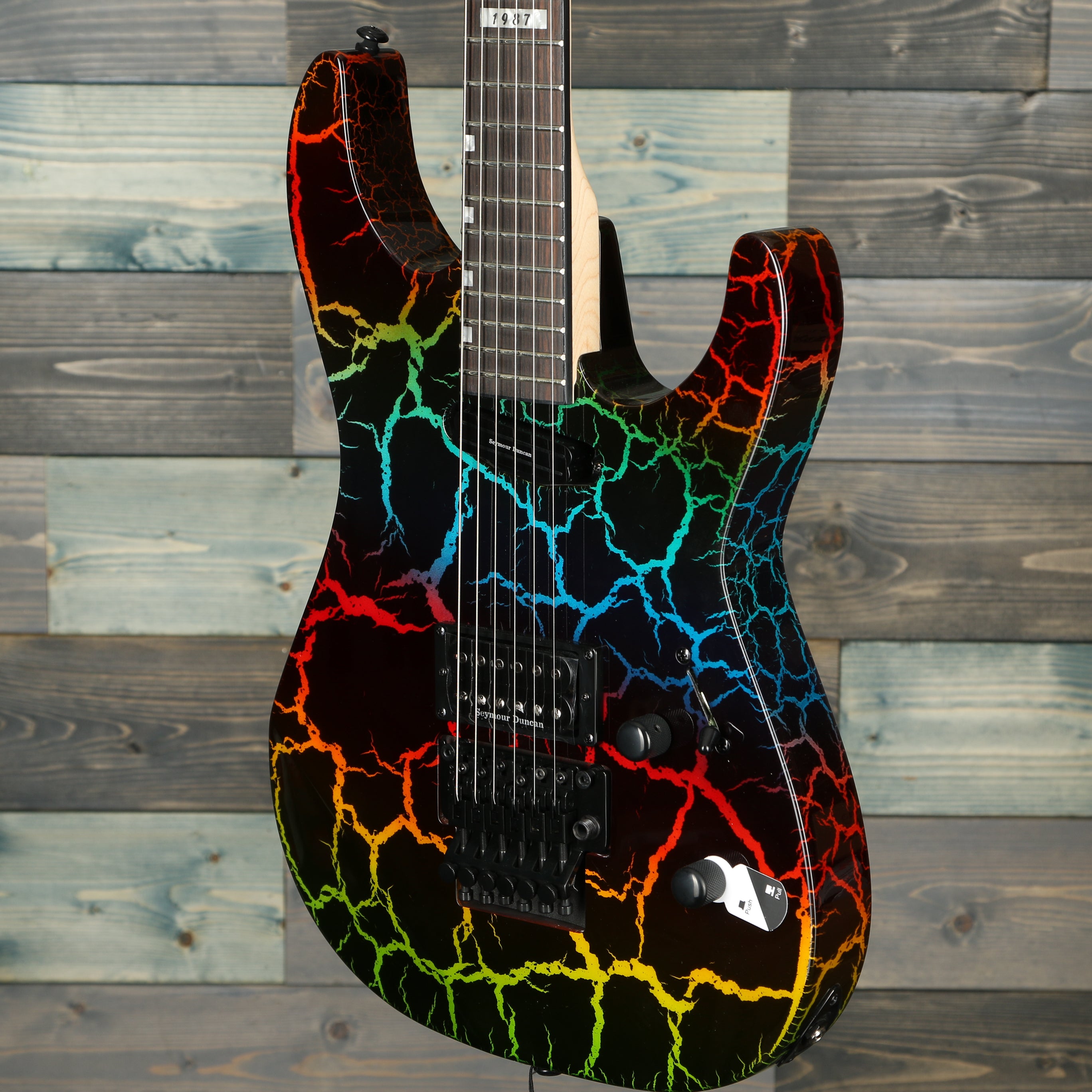 ESP LTD M-1 Custom '87 Electric Guitar - Rainbow Crackle