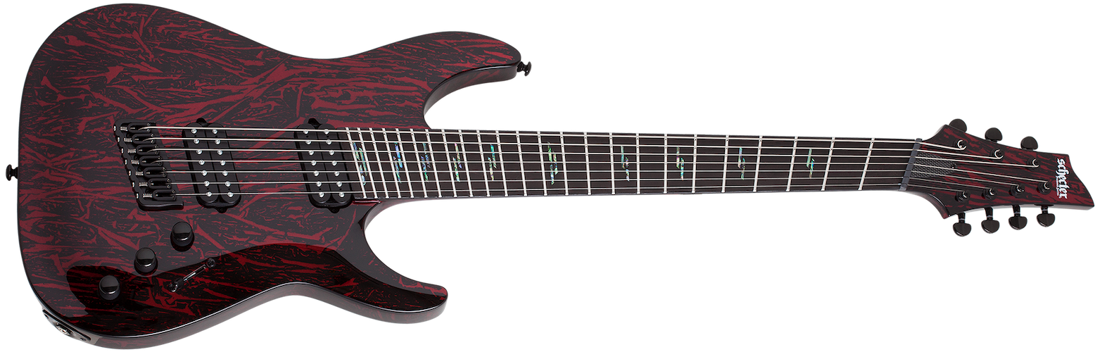 Schecter 1477 C-7 Multiscale Silver Mountain - Blood Moon (BM)