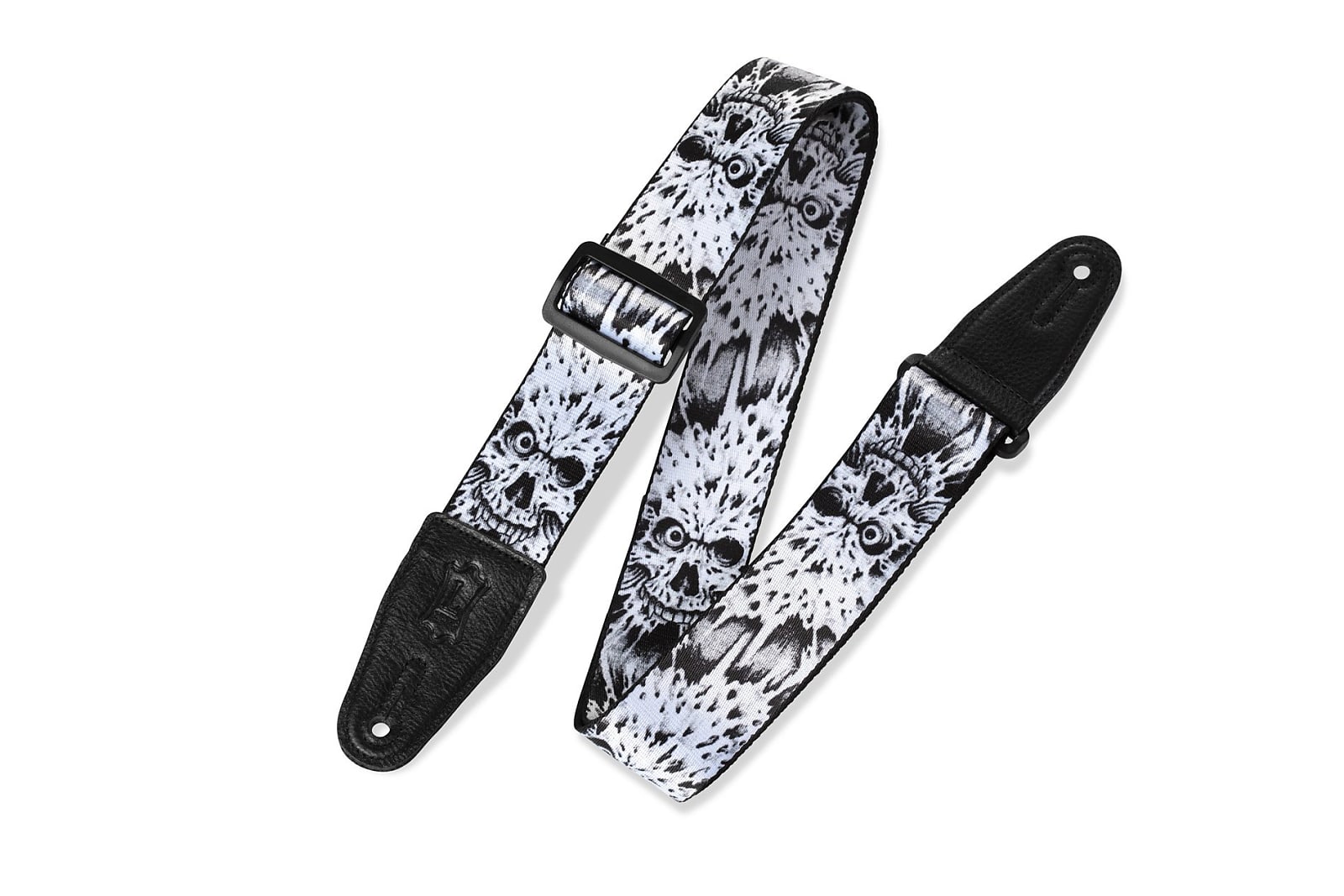 Levy's MP-16 2in Polyester Guitar Strap - Skull Pattern