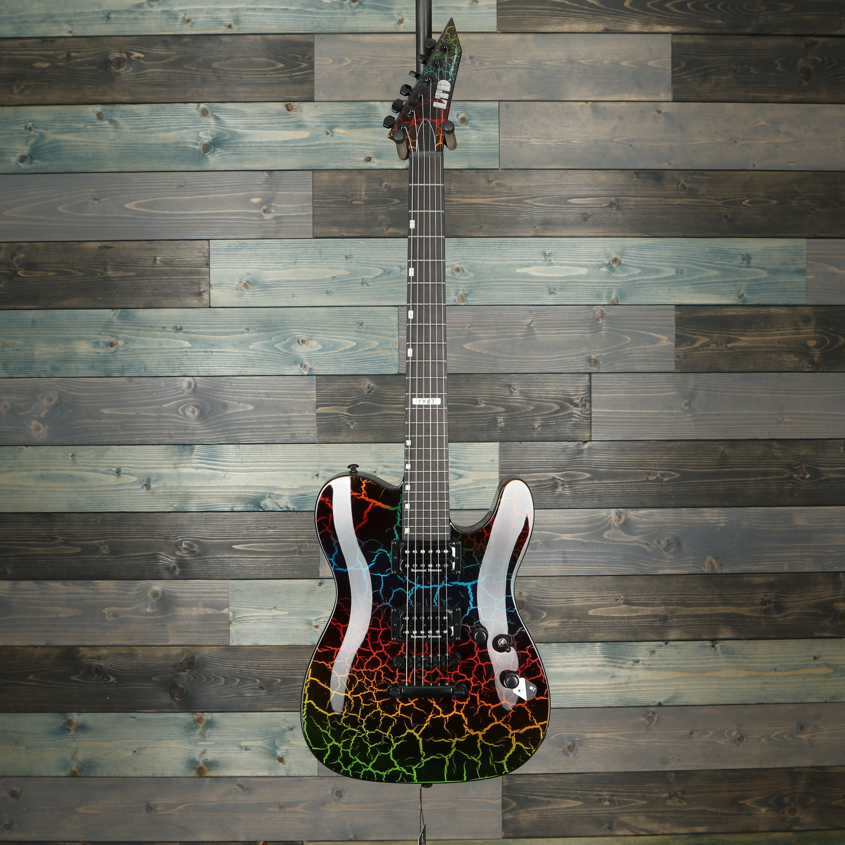 ESP LTD Eclipse NT '87 Non-Trem Electric Guitar - Rainbow Crackle