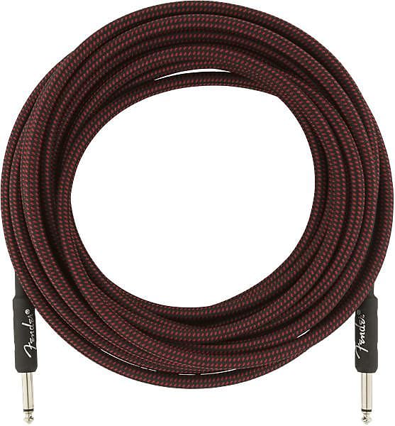 Fender Professional Series Instrument Cable, 25', Red Tweed