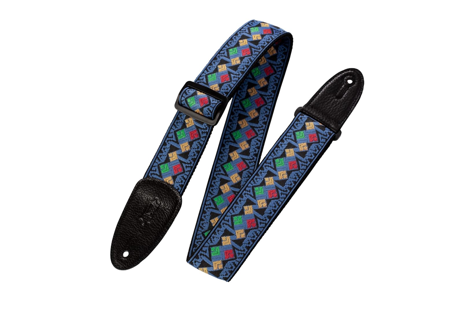 Levy's M8HT-16 2in 60s Hootenanny Jacquard Weave Guitar Strap - Blue/Black/Multi