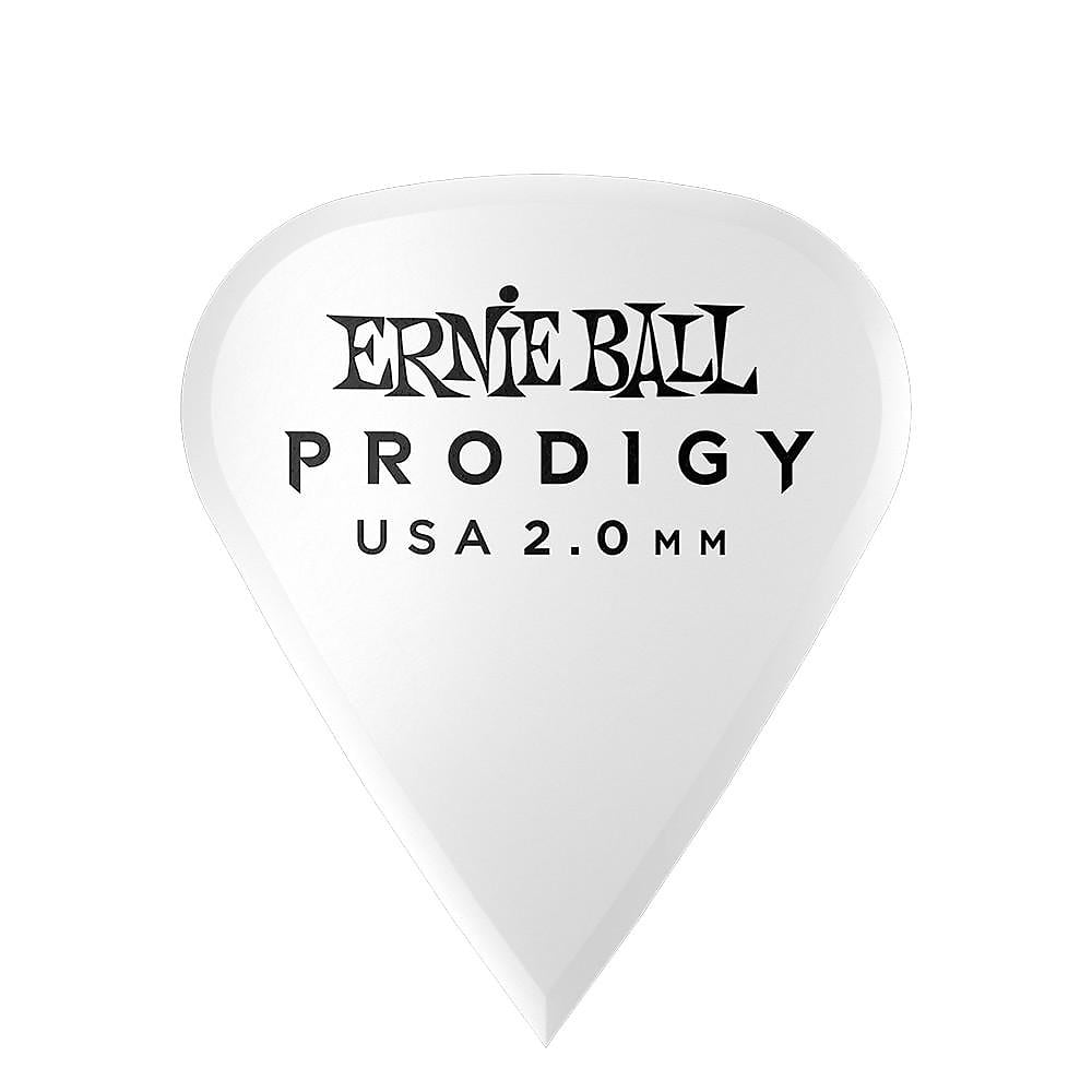 Ernie Ball 9341 2.0MM White Sharp Prodigy Picks 6pk