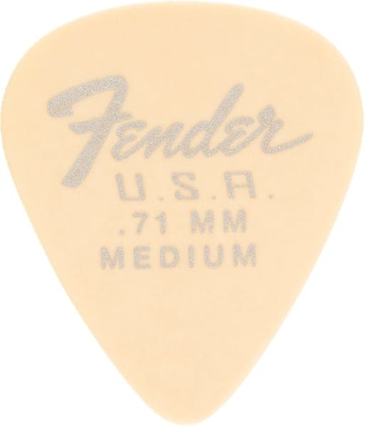 Fender 351 Dura-Tone .71 12-Pack, Olympic White Guitar Picks