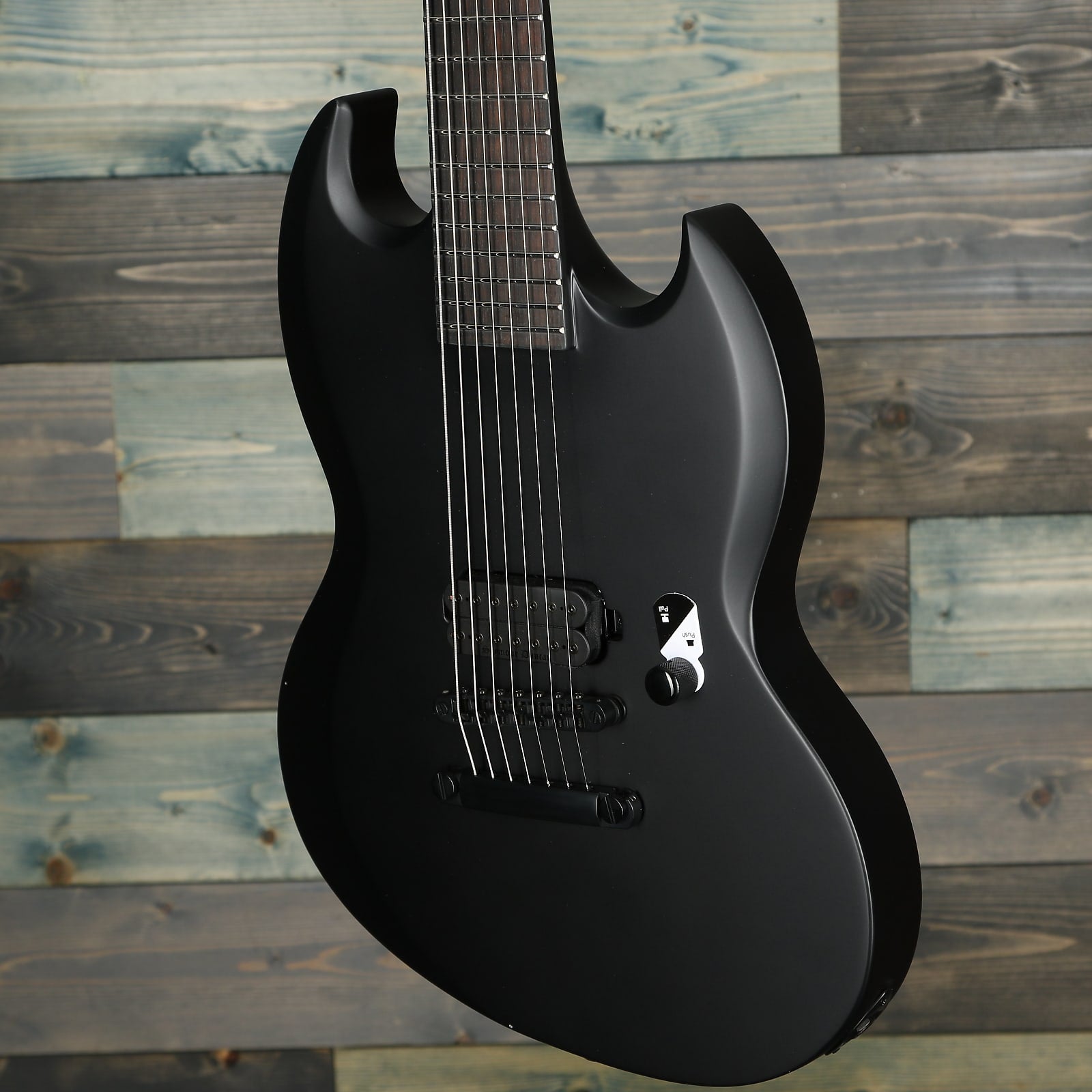 ESP LTD Viper-7 Baritone Black Metal - Black Satin