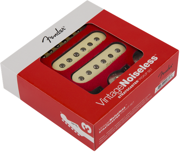 Fender® Vintage Noiseless™ Strat® Pickups, (3), Aged White