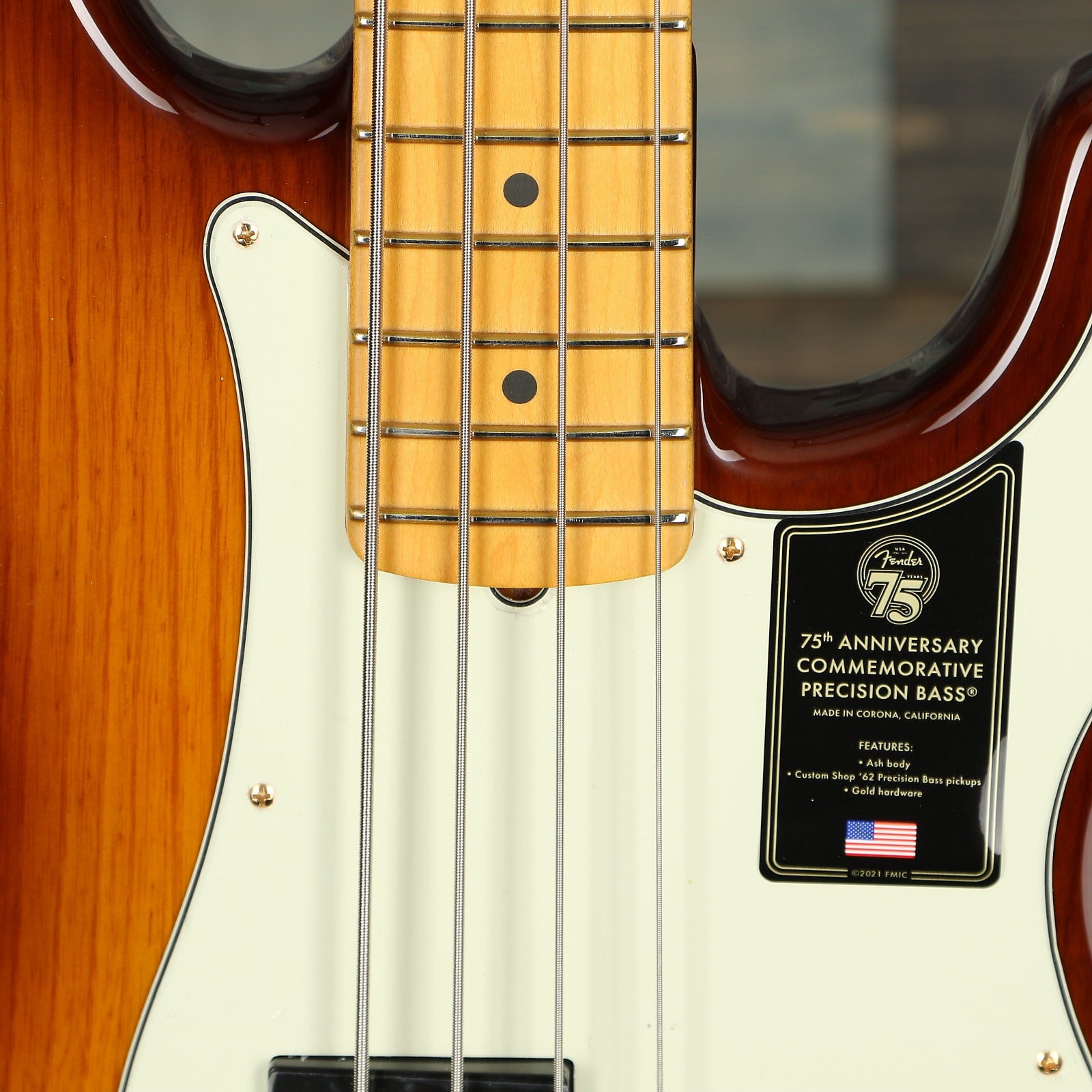 Fender 75th Anniversary Commemorative Precision Bass, 2-Color Bourbon Burst