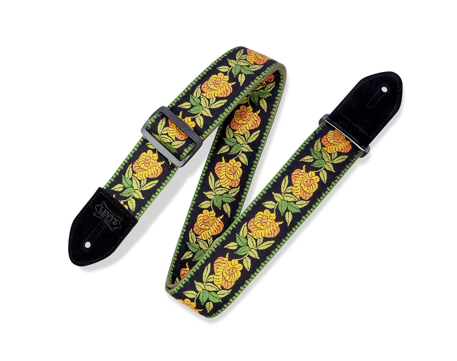 Levy's MC8JQ-004 2" Jacquard Rosa Guitar Strap - Yellow