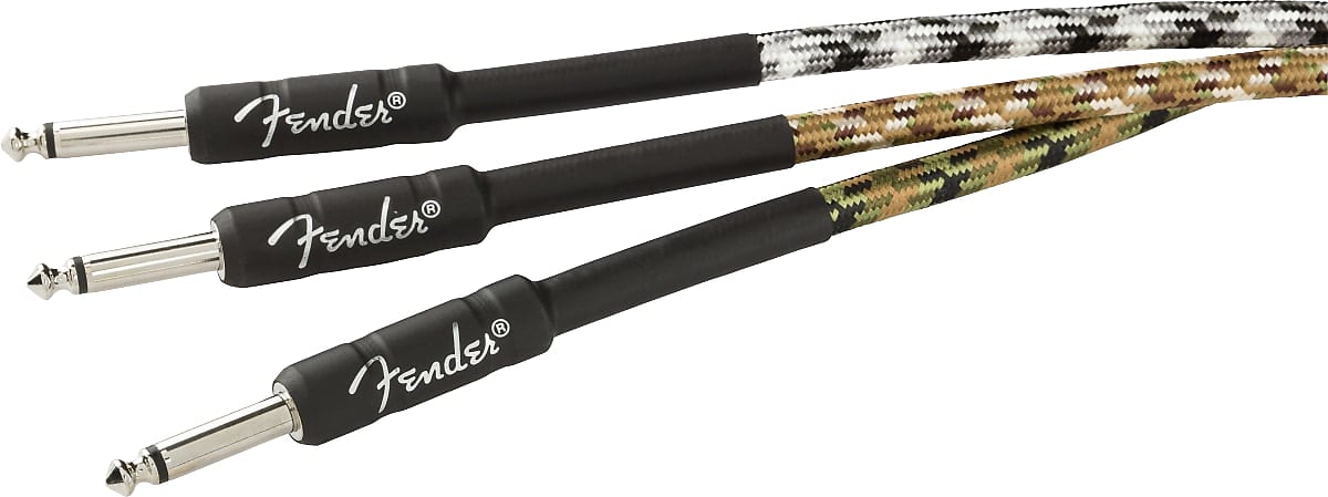 Fender Prof. Series Instrument Cable, Straight/Straight, 10', Desert Camo