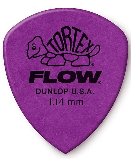 Dunlop 558P1.14 Tortex Flow Pick 1.14mm, 12 Pack - Purple