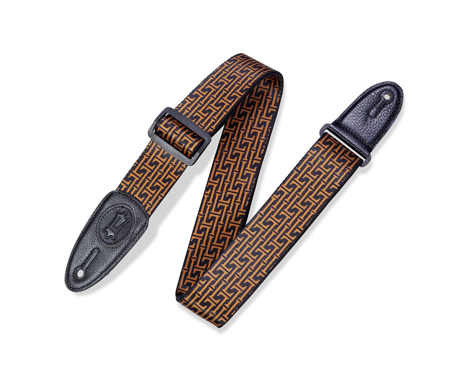 Levy's 2" Signature L Guitar Strap - Black/Gold