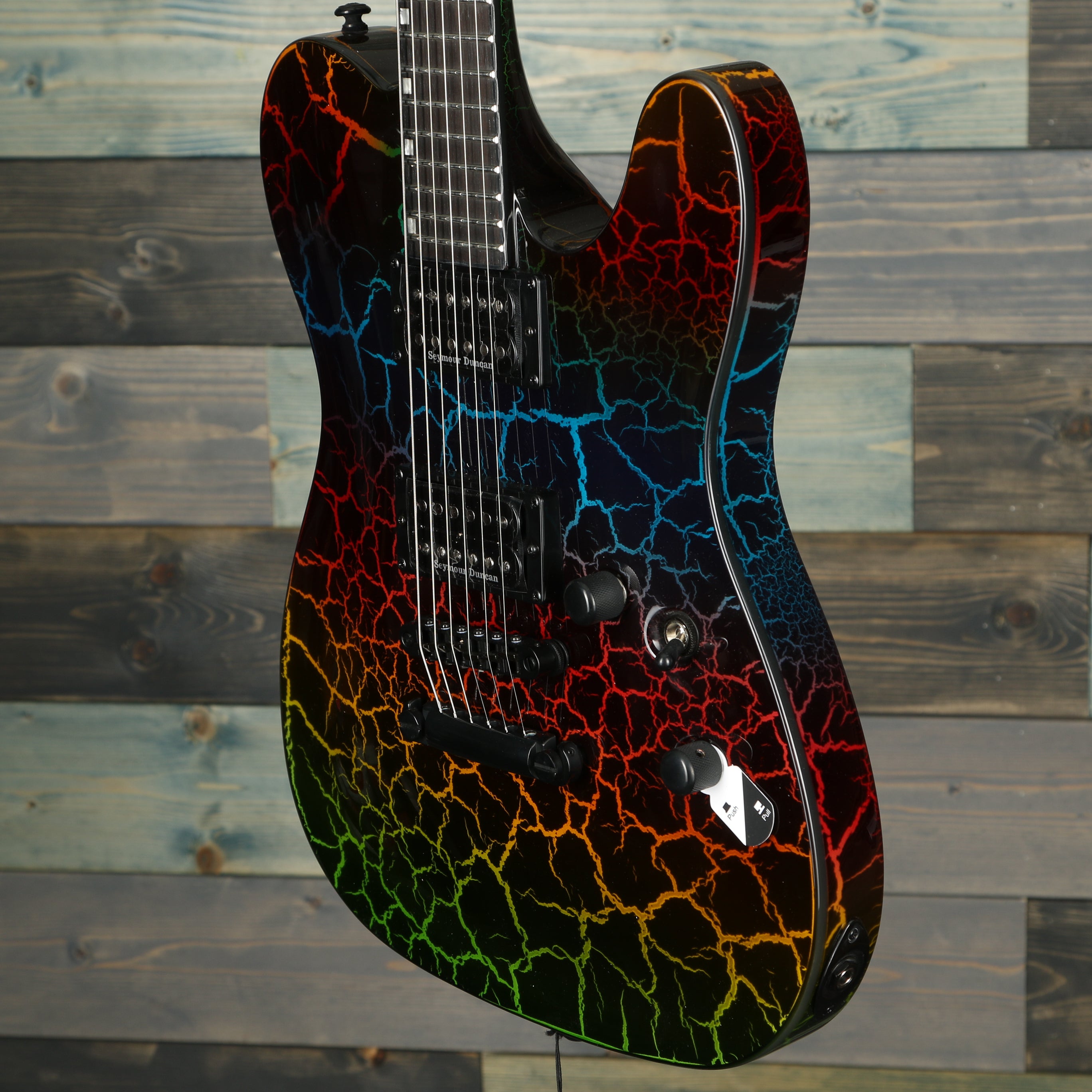 ESP LTD Eclipse NT '87 Non-Trem Electric Guitar - Rainbow Crackle