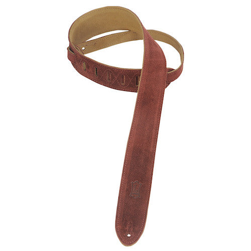 Levy's 2" Wide Suede Guitar Strap - Burgundy